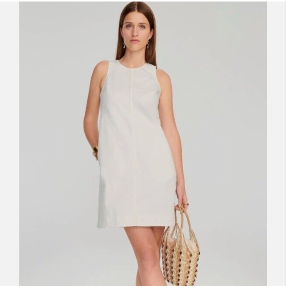 JCrew Denim Shift Dress, White, Women's 00, New with tags